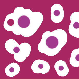 ROYAL BLAUE UND SALMON PINK ART PATTER KISSEN