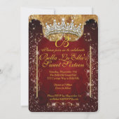 Royal Bling Princess Party Einladungen (Rückseite)