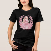 Royal Bloom Pink Floral Women's Graphic Tee (Vorderseite)