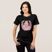 Royal Bloom Pink Floral Women's Graphic Tee (Vorderseite voll)