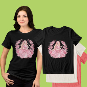 Royal Bloom Pink Florales Grafik-T-Shirt für Damen Tri-Blend Shirt