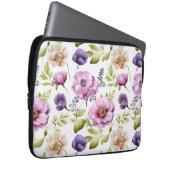 Royal Bloom Symphony Lila Floral Pattern Laptopschutzhülle (Vorne Rechts)