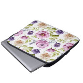 Royal Bloom Symphony Lila Floral Pattern Laptopschutzhülle (Vorne Knopf)