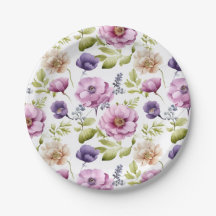 Royal Bloom Symphony Lila Floral Pattern