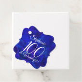 Royal Blue 100 und Wonderful Birthday Party Geschenkanhänger (Beispiel)