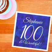Royal Blue 100 und Wonderful Birthday Party Serviette