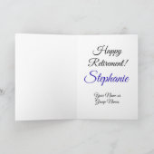 Royal Blue 55 und Happy Retirement Karte (Innenseite)