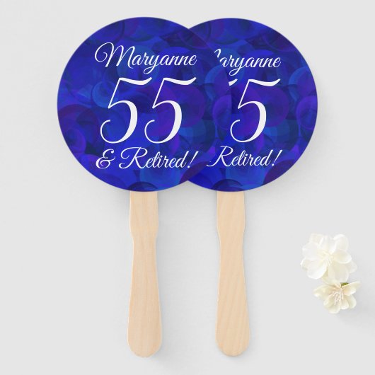 Royal Blue 55 und Party für Rentenersatz Fächer (Vorne und Hinten)