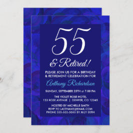 Royal Blue 55 und Rent-Rente-Party Invitat Einladung