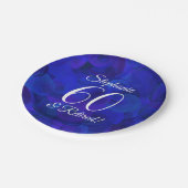 Royal Blue 60 und Party für Rentenersatz Pappteller (Schrägansicht)