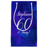 Royal Blue 60 und Sassy Birthday Party Kleine Geschenktüte (Vorderseite)