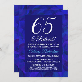 Royal Blue 65 und Party für Rentenersatz Einladung