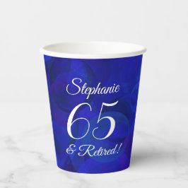 Royal Blue 65 und Party für Rentenersatz Pappbecher