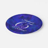 Royal Blue 65 und Party für Rentenersatz Pappteller (Schrägansicht)