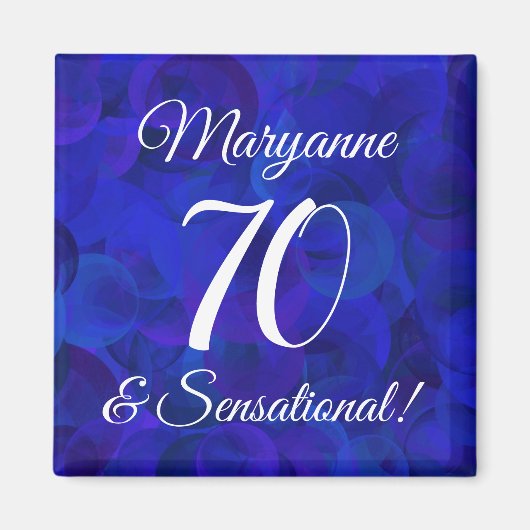 Royal Blue 70 & Sensational Birthday Party Magnet (Vorne)