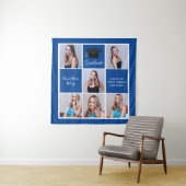 Royal Blue Abschluss Senior Foto Collage Wandteppich (Beispiel)