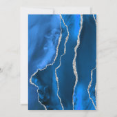 Royal Blue Achat Silber 25. Jubiläum Einladung (Rückseite)