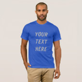 Royal Blue Add Your Own Text Men's T-Shirt (Vorne ganz)