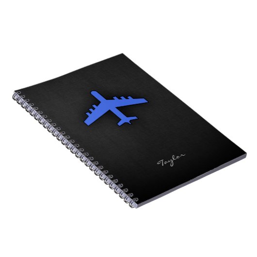 Royal Blue Airplane Notizblock (Rechte Seite)