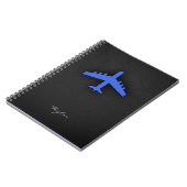 Royal Blue Airplane Notizblock (Linke Seite)