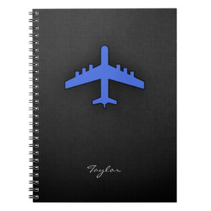 Royal Blue Airplane Notizblock