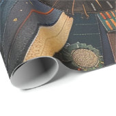 Royal Blue "Ancient Indigenous Chronicles" Matte W Geschenkpapier (Rolleneckpunkt)