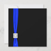 Royal Blue and Black Wedding Einladung (Rückseite)