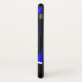Royal Blue and Black Zebra Strip Phone Case (Hinten/Links)
