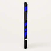 Royal Blue and Black Zebra Strip Phone Case (Hinten/Rechts)