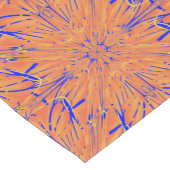 Royal Blue and Citrus Orange Tropical Art Design Kurzer Tischläufer (Ecke)