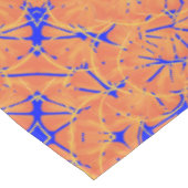 Royal Blue and Citrus Orange Tropical Art Design Tischdecke (Schrägansicht)