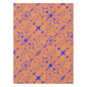 Royal Blue and Citrus Orange Tropical Art Design Tischdecke (Vorderseite)