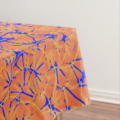 Royal Blue and Citrus Orange Tropical Art Design Tischdecke (Beispiel)