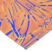 Royal Blue and Citrus Orange Tropical Art Design Tischdecke (Schrägansicht)