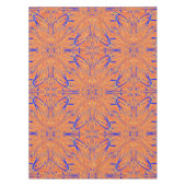 Royal Blue and Citrus Orange Tropical Art Design Tischdecke (Vorderseite)