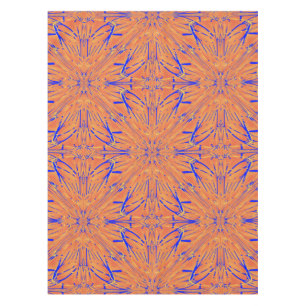 Royal Blue and Citrus Orange Tropical Art Design Tischdecke