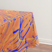 Royal Blue and Citrus Orange Tropical Art Design Tischdecke (Beispiel)
