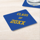 Royal Blue and Gold Class Colors Abschluss Untersetzer (angewinkelt)