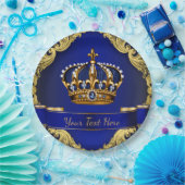Royal Blue and Gold Crown Prince King Pappteller (Party)