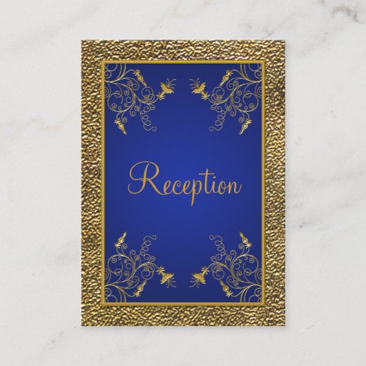 Royal Blue and Gold Enclosure Card Begleitkarte (Vorderseite)