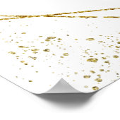 Royal Blue and Gold Floral Quinceanera Willkommen Poster (Ecke)