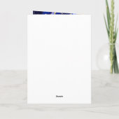 Royal Blue and Gold Marble Agate Birthday Party Karte (Rückseite)