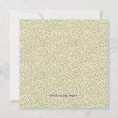 Royal Blue and Gold Masquerade Party Einladung (Rückseite)