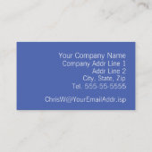 Royal Blue and Gold Monogram Visitenkarte (Rückseite)