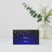 Royal Blue and Gold Popular Wedding Card Platzkarte (Stehend Vorderseite)