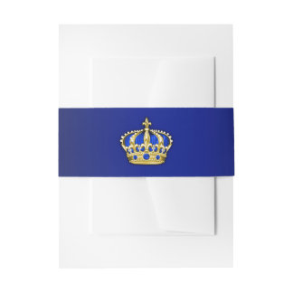Royal Blue and Gold Prince Baby Dusche Einladungsbanderole