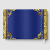Royal Blue and Gold Prince Baby Showbücher Gästebuch (Rückseite)