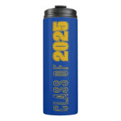 Royal Blue and Gold School Colors Class Year Thermosbecher (Vorderseite)