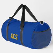 Royal Blue and Gold School Colors with Letters Duffle Bag (Rechte Ecke)