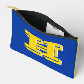 Royal Blue and Gold Team Pride Monogram Zubehörtasche (Offen)